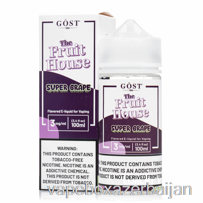 E-Juice Vape Super Grape - The Fruit House - GOST Vapor - 100mL 0mg